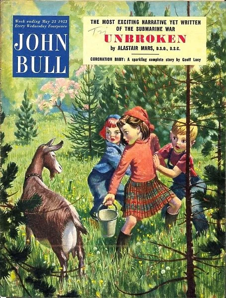 John Bull 1950s UK goats milking magazines