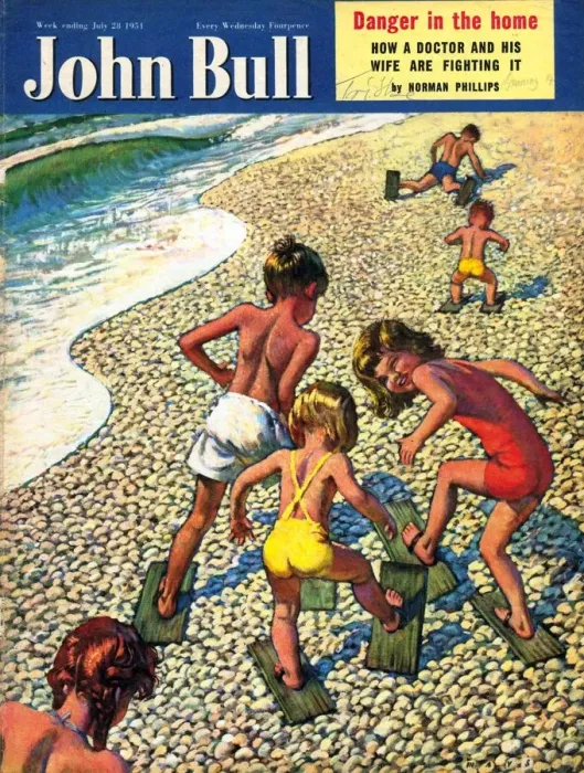 Framed Print : John Bull 1950s UK holidays beaches seaside seaside magazines Framed Print : John Bull 1950s UK holidays beaches seaside seaside magazines