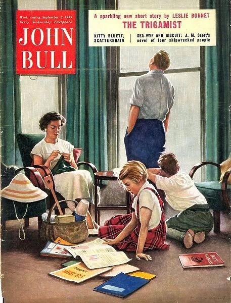 John Bull 1950s UK holidays magazines days bored knitting raining