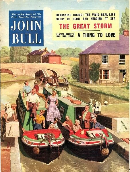 John Bull 1950s UK holidays narrow boats canals houseboats magazines barges