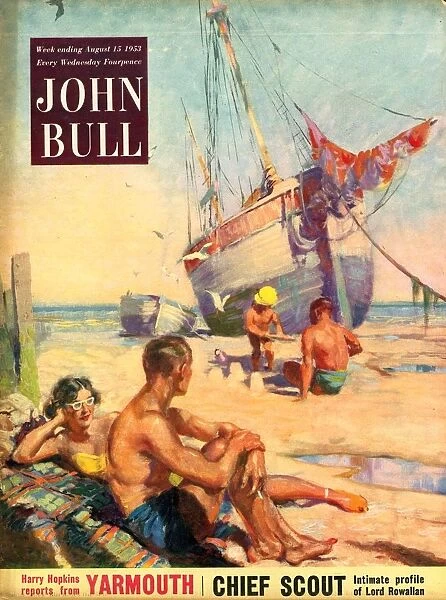 John Bull 1950s UK holidays nautical boats beaches seaside sea couples magazines