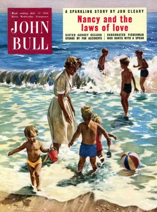Framed Print : John Bull 1950s UK holidays sea water beaches seaside paddling inflatables beach Framed Print : John Bull 1950s UK holidays sea water beaches seaside paddling inflatables beach