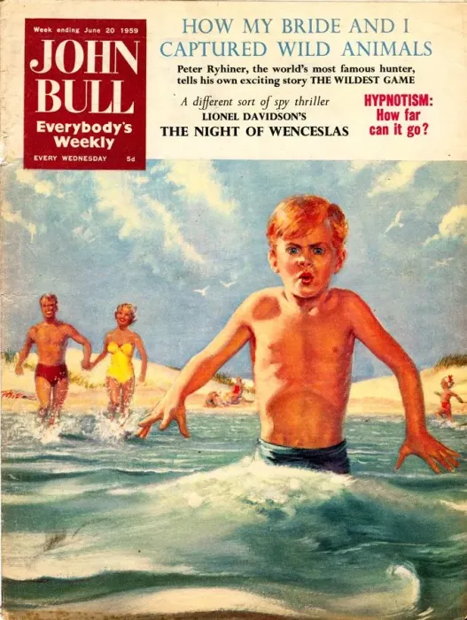 Framed Print : John Bull 1950s UK holidays swimming beaches seaside sea taking the plunge magazines Framed Print : John Bull 1950s UK holidays swimming beaches seaside sea taking the plunge magazines