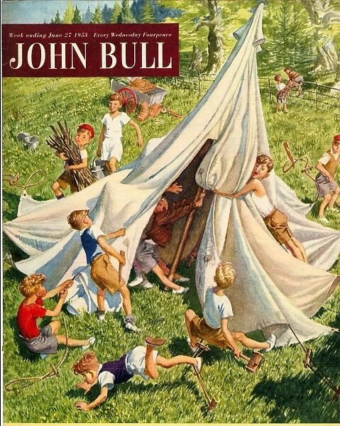 John Bull 1950s UK holidays tents camping accidents disasters magazines