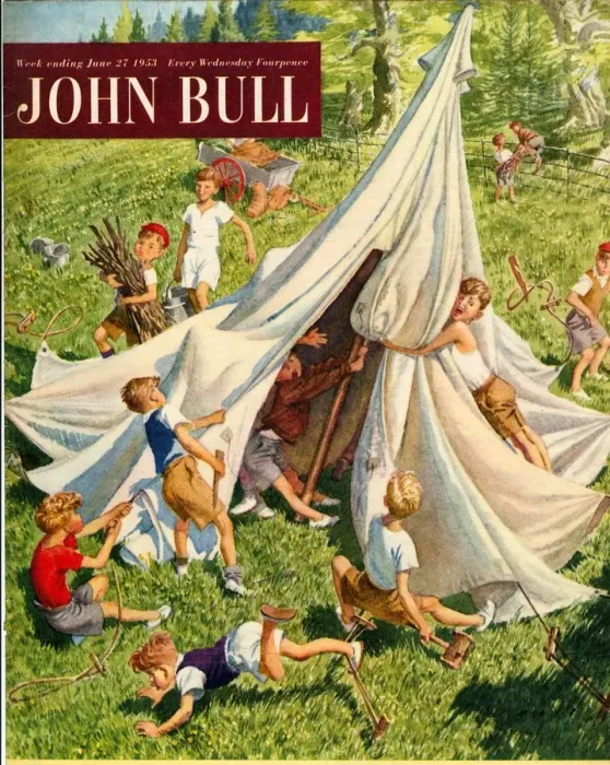 Framed Print : John Bull 1950s UK holidays tents camping accidents disasters magazines Framed Print : John Bull 1950s UK holidays tents camping accidents disasters magazines