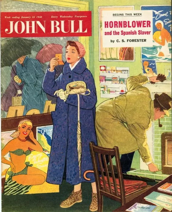 Framed Print : John Bull 1950s UK holidays travel agents magazines Framed Print : John Bull 1950s UK holidays travel agents magazines
