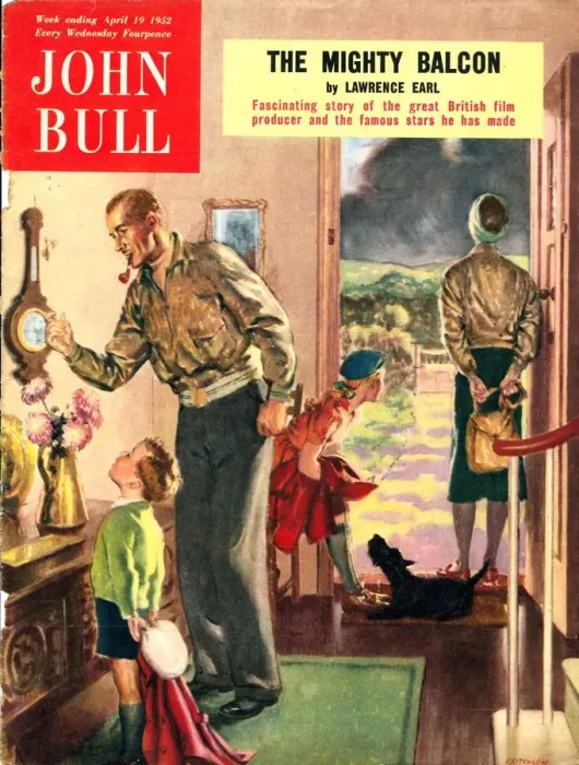 Framed Print : John Bull 1950s UK holidays walking rambling hiking magazines hikers family