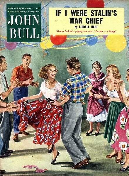 John Bull 1950s UK line country square party magazines dancing