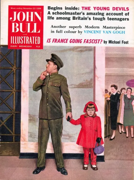 Framed Print : John Bull 1950s UK lost security guards problems disasters magazines Framed Print : John Bull 1950s UK lost security guards problems disasters magazines