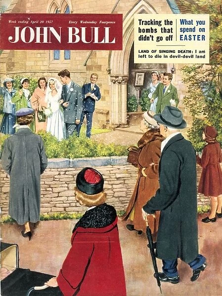 John Bull 1950s UK love marriages weddings brides bridegrooms churches magazines