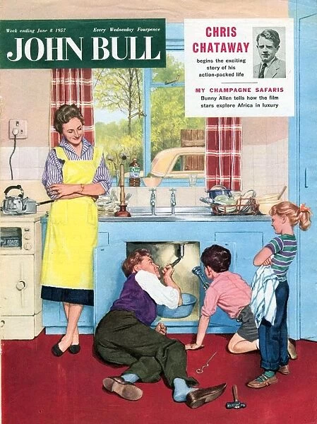 John Bull 1950s UK plumbers plumbing diy mending kitchens sinks magazines do it yourself