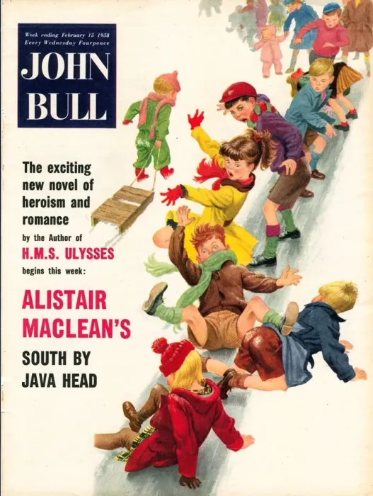 Framed Print : John Bull 1950s UK seasons sledges snow games toboggans tobogganing sleighs winter