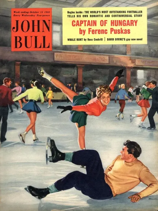 Framed Print : John Bull 1950s UK snow ice skating winter magazines Framed Print : John Bull 1950s UK snow ice skating winter magazines