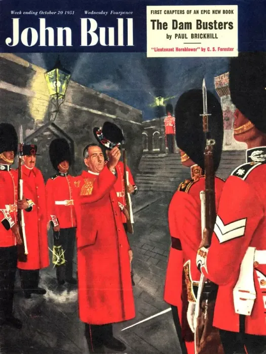 Framed Print : John Bull 1951 1950s UK beefeaters london attractions tourists guards britannia magazines Framed Print : John Bull 1951 1950s UK beefeaters london attractions tourists guards britannia magazines
