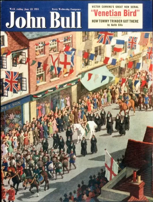 Framed Print : John Bull 1951 1950s UK lady godiva parades magazines Framed Print : John Bull 1951 1950s UK lady godiva parades magazines