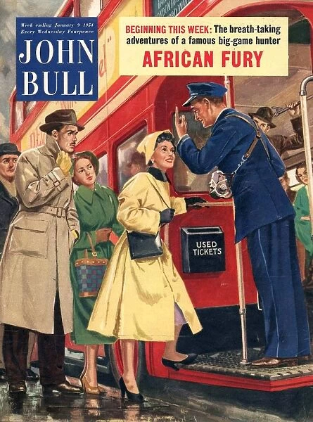 John Bull 1954 1950s UK buses bus conductors rush hour routemasters magazines
