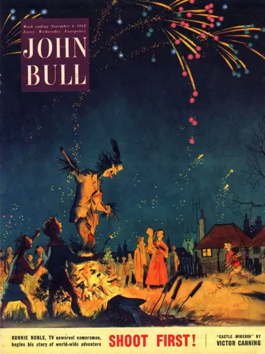 Framed Print : John Bull 1954 1950s UK guy fawkes fireworks magazines Framed Print : John Bull 1954 1950s UK guy fawkes fireworks magazines