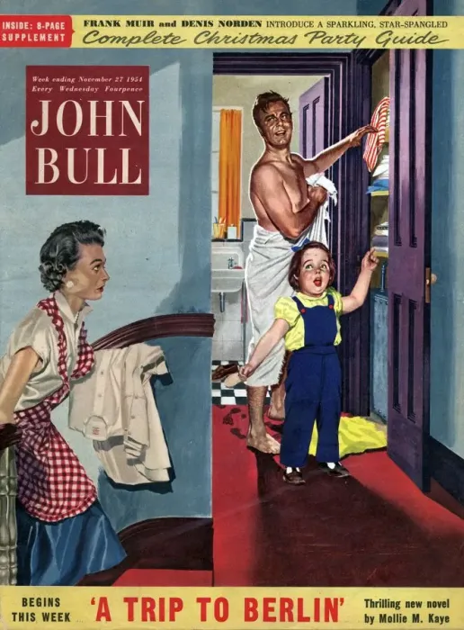 Framed Print : John Bull 1954 1950s UK magazines housewife housewives housekeeping annoyance annoyed