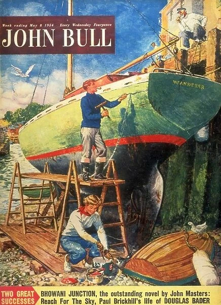 John Bull 1954 1950s UK nautical boats painting magazines