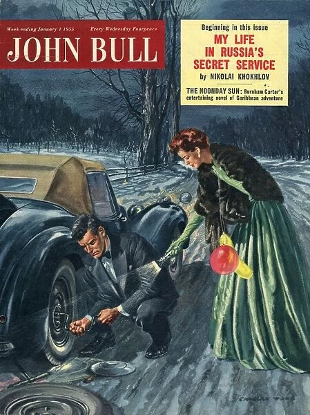 John Bull 1955 1950s UK motoring flat tyre magazines disasters cars