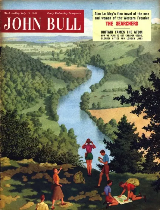 Framed Print : John Bull 1955 1950s UK outdoors rivers countryside ramblers hiking magazines hikers Framed Print : John Bull 1955 1950s UK outdoors rivers countryside ramblers hiking magazines hikers