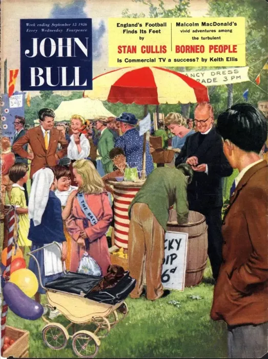Framed Print : John Bull 1956 1950s UK schools churches fetes vicars magazines Framed Print : John Bull 1956 1950s UK schools churches fetes vicars magazines