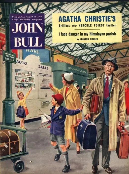 Framed Print : John Bull 1956 1950s UK trains stations railways holidays magazines