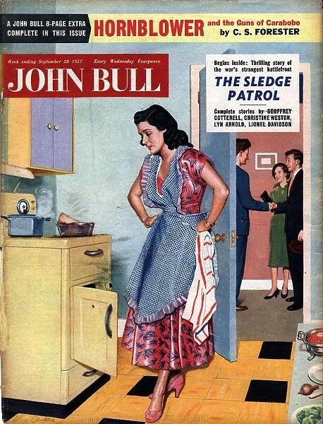 John Bull 1957 1950s UK cooking disasters accidents burnt burning the dinners kitchens