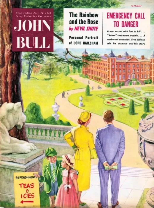 Framed Print : John Bull 1958 1950s UK holidays stately homes magazines Framed Print : John Bull 1958 1950s UK holidays stately homes magazines