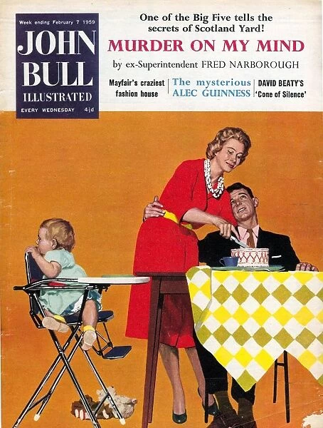 John Bull 1959 1950s UK babies birthdays cakes cooking party magazines baby