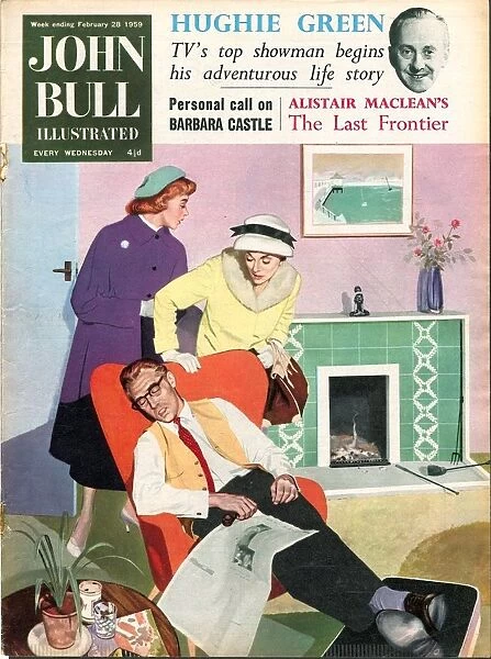 John Bull 1959 1950s UK sleep fires magazines sleeping