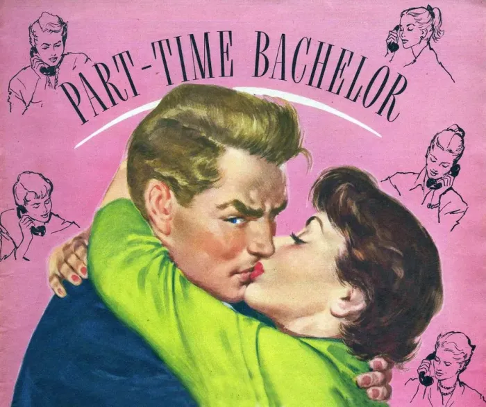 Framed Print : John Bull no date 1950s UK womens story illustrations kissing embracing hugging Framed Print : John Bull no date 1950s UK womens story illustrations kissing embracing hugging