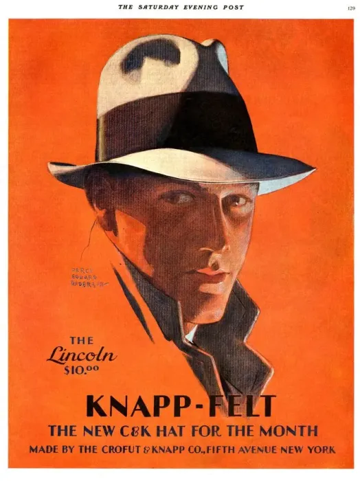 Framed Print : Knapp-Felt 1920s USA mens hats portraits Framed Print : Knapp-Felt 1920s USA mens hats portraits