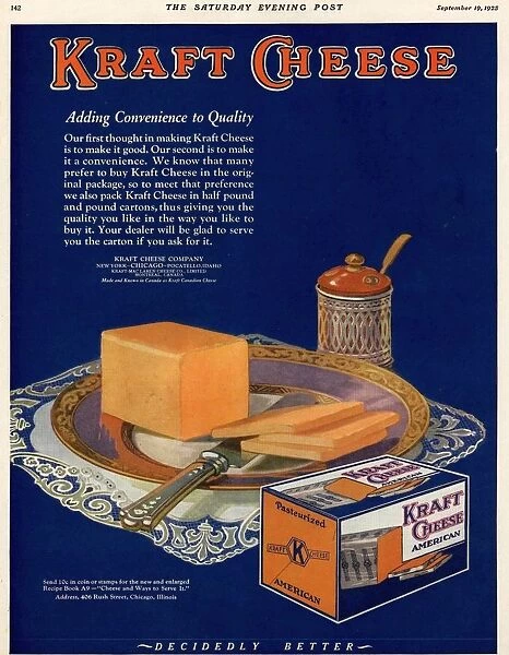 Kraft 1925 1920s USA cheese
