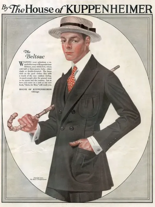 Framed Print : Kuppenheimer 1910 1910s USA Leyendecker mens suits Framed Print : Kuppenheimer 1910 1910s USA Leyendecker mens suits
