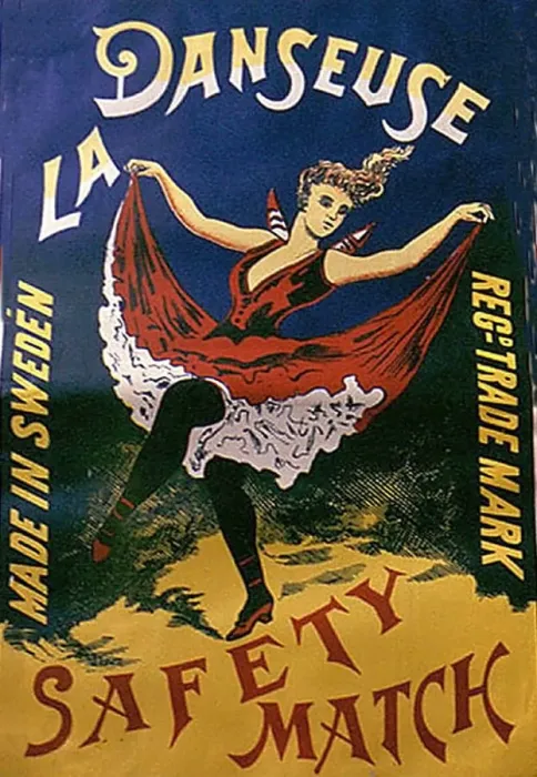 Framed Print : La Danseuse 1920s France mcitnt matchbox covers safety matches Framed Print : La Danseuse 1920s France mcitnt matchbox covers safety matches