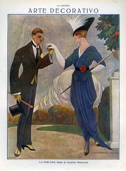 La Esfera 1914 1910s Spain cc art deco womens mens top hats dresses gloves monocles