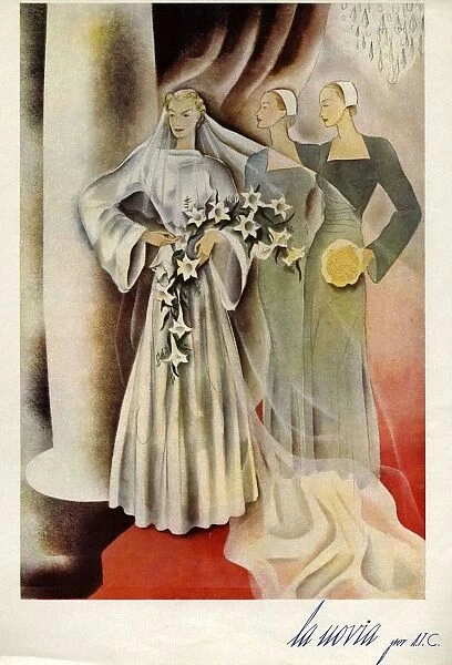 La Movia 1944 1940s Spain cc brides weddings dresses wedding womens bridesmaids
