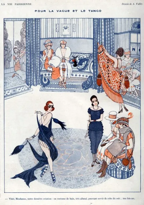 Framed Print : La Vie Parisienne 19119 1910s France A Vallee illustrations Tango Framed Print : La Vie Parisienne 19119 1910s France A Vallee illustrations Tango