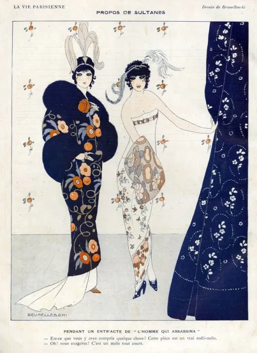 Framed Print : La Vie Parisienne 1912 1910s France Brunelleschi illustrations womens oriental exotic Framed Print : La Vie Parisienne 1912 1910s France Brunelleschi illustrations womens oriental exotic