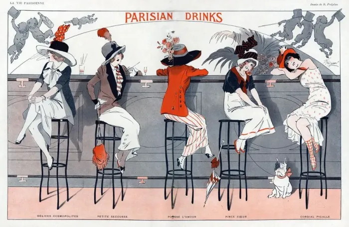 Framed Print : La Vie Parisienne 1912 1910s France R Prejelan illustrations women bars womens hats Framed Print : La Vie Parisienne 1912 1910s France R Prejelan illustrations women bars womens hats