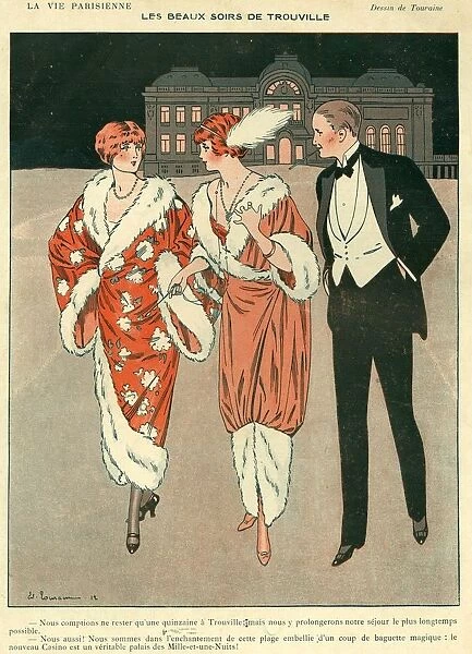 La Vie Parisienne 1912 1910s France Touraine illustrations mens womens hats dresses