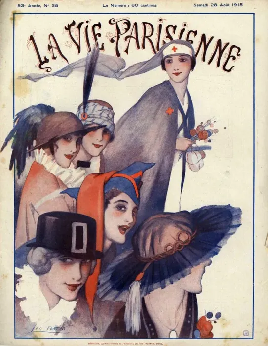 Framed Print : La Vie Parisienne 1915 1910s France cc womens hats Framed Print : La Vie Parisienne 1915 1910s France cc womens hats