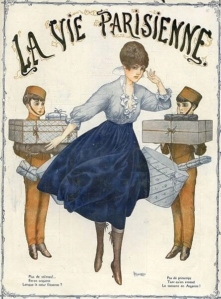 La Vie Parisienne 1916 1910s France cc shopping womens magazines page boys