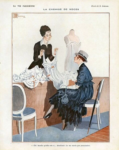 La Vie Parisienne 1916 1910s France cc womens shopping sales girls underwear lingerie