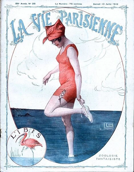 La Vie Parisienne 1918 1910s France glamour erotica magazines swimming swimwear bathing