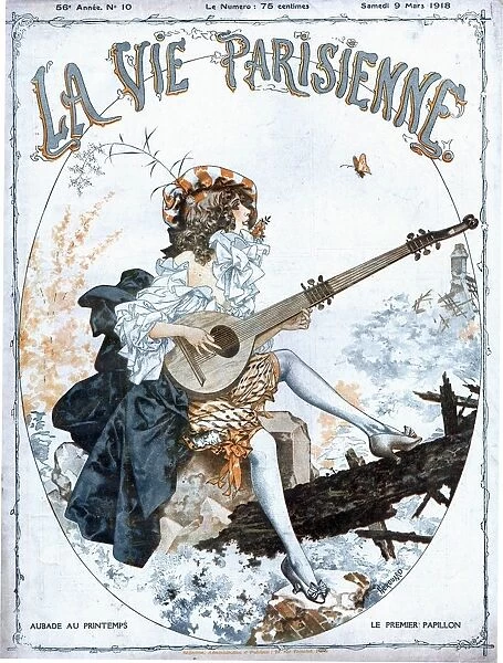 La Vie Parisienne 1918 1910s France glamour musical instruments magazines womens