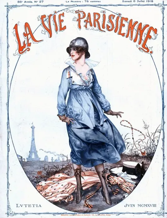 Framed Print : La Vie Parisienne 1918 1910s France glamour magazines Paris Eiffel Tower Framed Print : La Vie Parisienne 1918 1910s France glamour magazines Paris Eiffel Tower