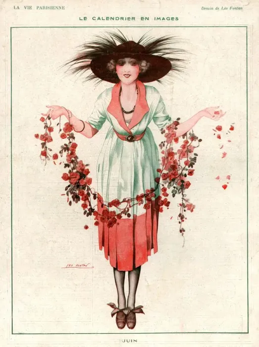 Framed Print : La Vie Parisienne 1918 1910s France Leo Fontan illustrations womens fashion hats flowers Framed Print : La Vie Parisienne 1918 1910s France Leo Fontan illustrations womens fashion hats flowers