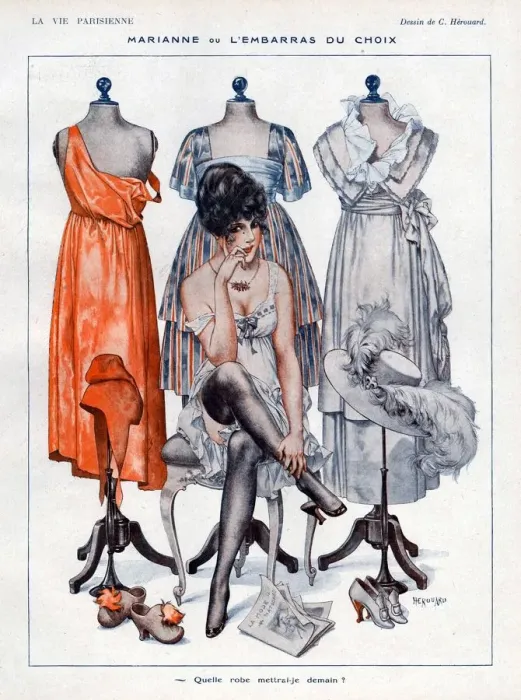 Framed Print : La Vie Parisienne 1919 1910s France C Herouard illustrations womens dresses shopping Framed Print : La Vie Parisienne 1919 1910s France C Herouard illustrations womens dresses shopping